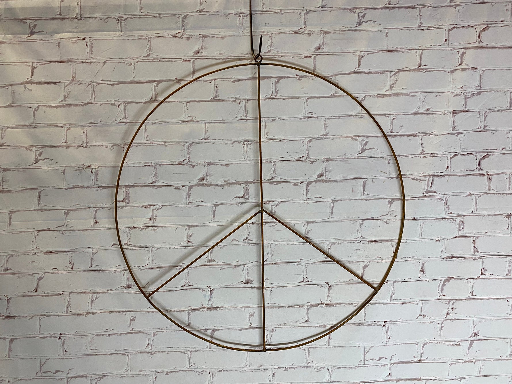Wrought Iron Peace Sign Wallpaper Wall Sign