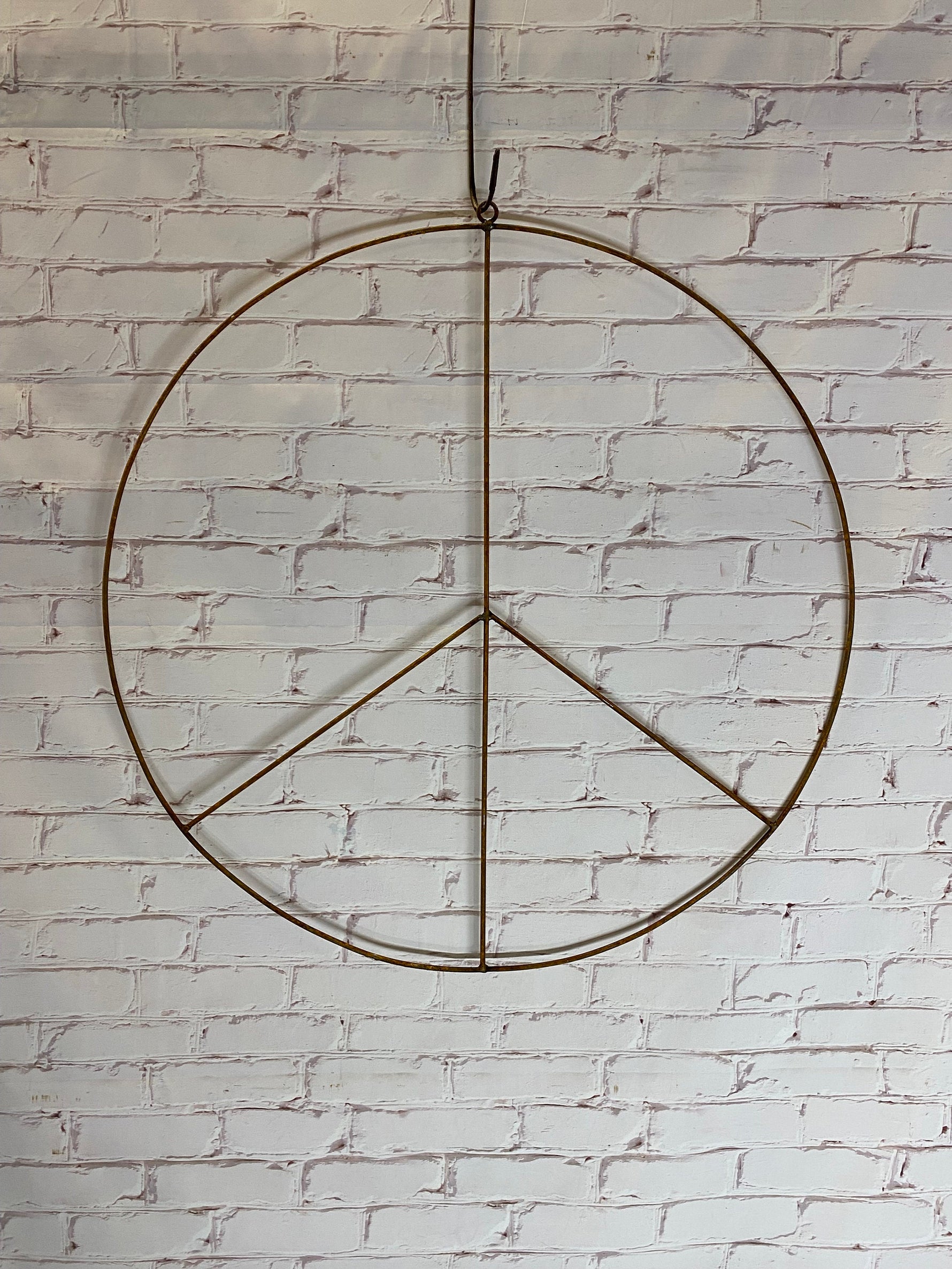 Wrought Iron Peace Sign Wallpaper Wall Sign