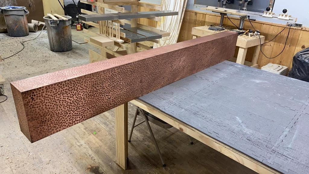 Hammered Copper Floating Shelf Uncategorized shelving