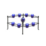 Wrought Iron Galaxy Candelabra with Blue Glass Votive Candles Candle Holders Candles