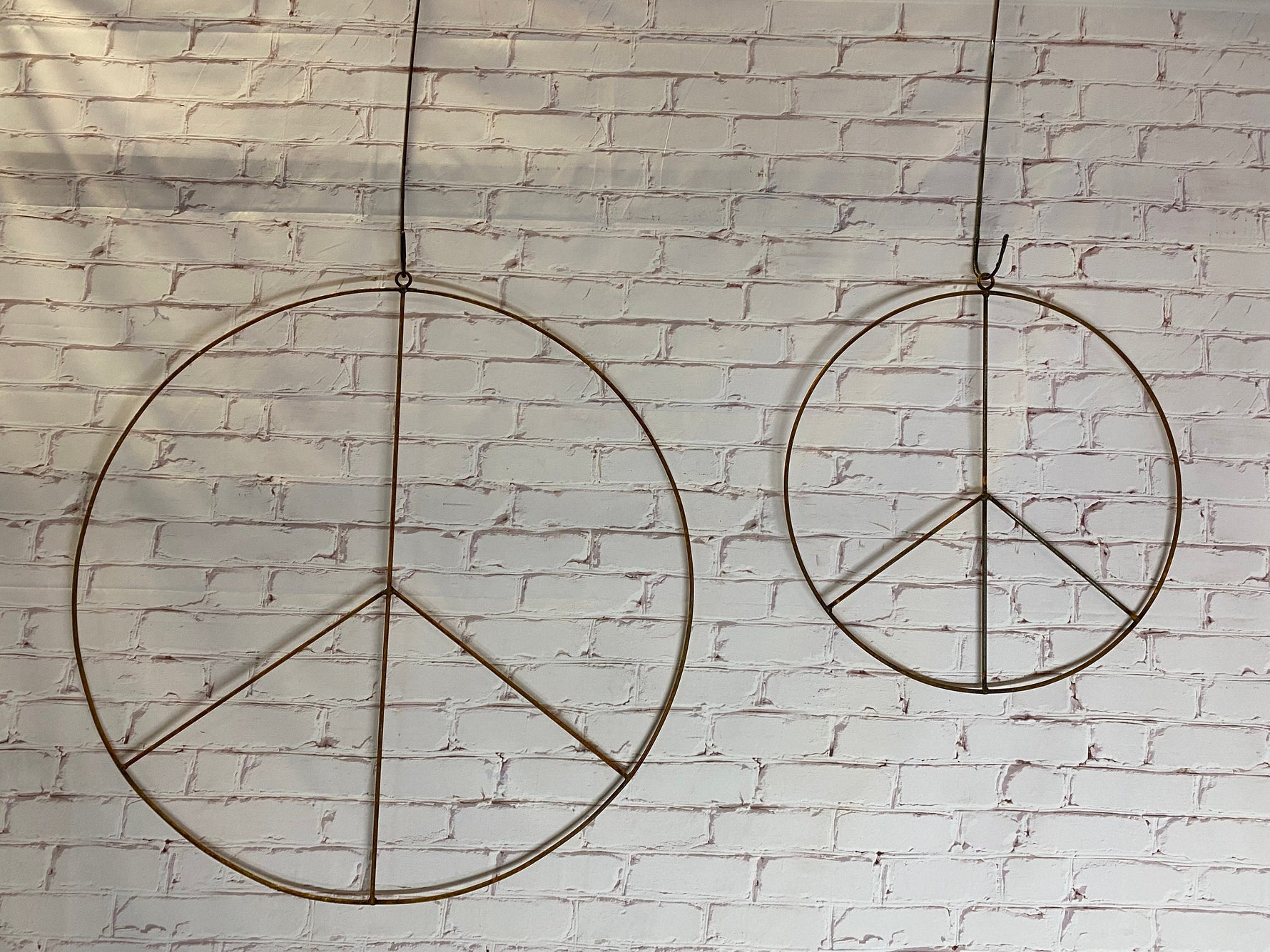 Wrought Iron Peace Sign Wallpaper Wall Sign