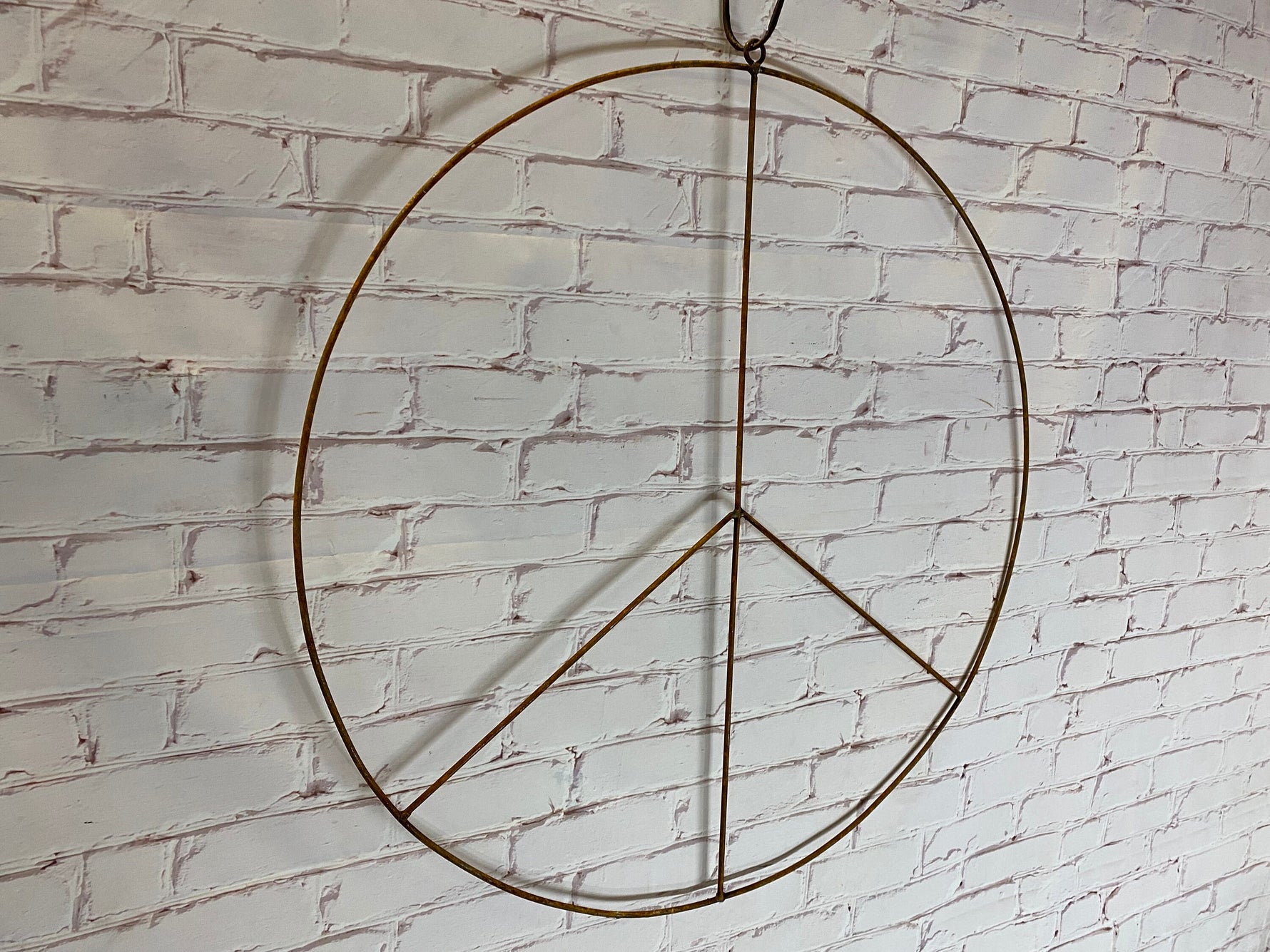 Wrought Iron Peace Sign Wallpaper Wall Sign