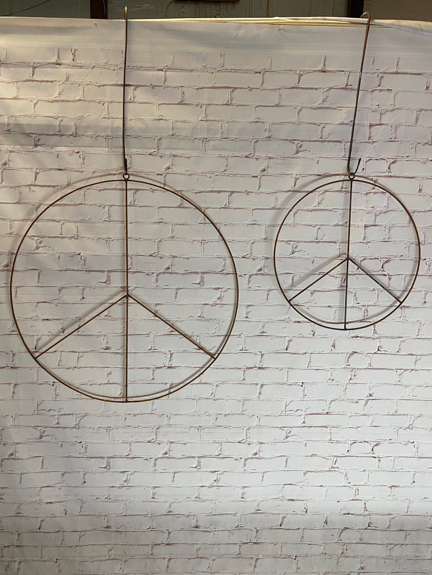 Wrought Iron Peace Sign Wallpaper Wall Sign