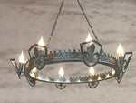 Fleur de lis Style Iron Chandelier Lighting Lighting