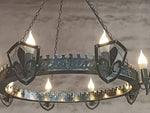 Fleur de lis Style Iron Chandelier Lighting Lighting