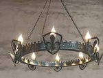 Fleur de lis Style Iron Chandelier Lighting Lighting