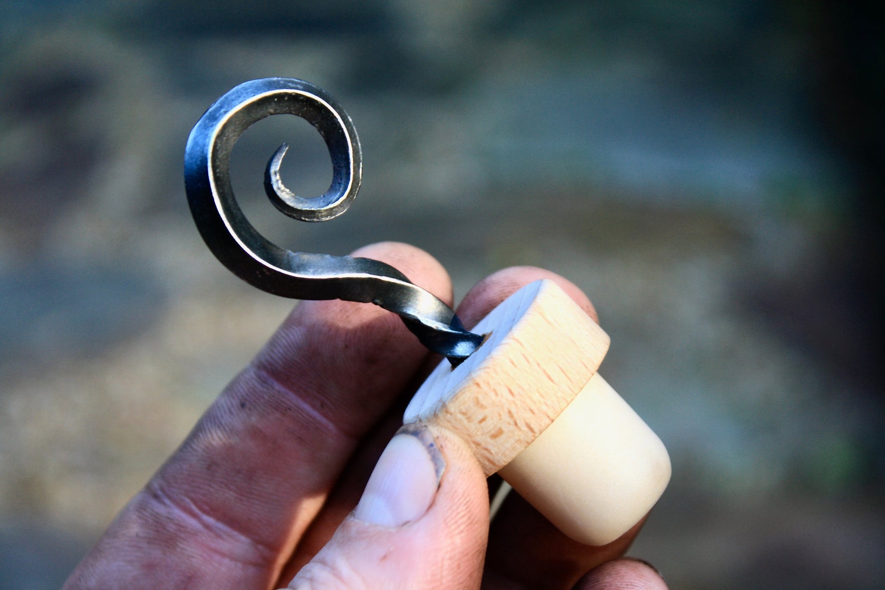 hand forged wine stopper