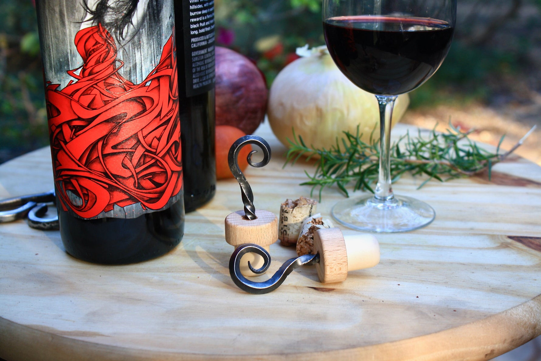 hand forged wine stopper