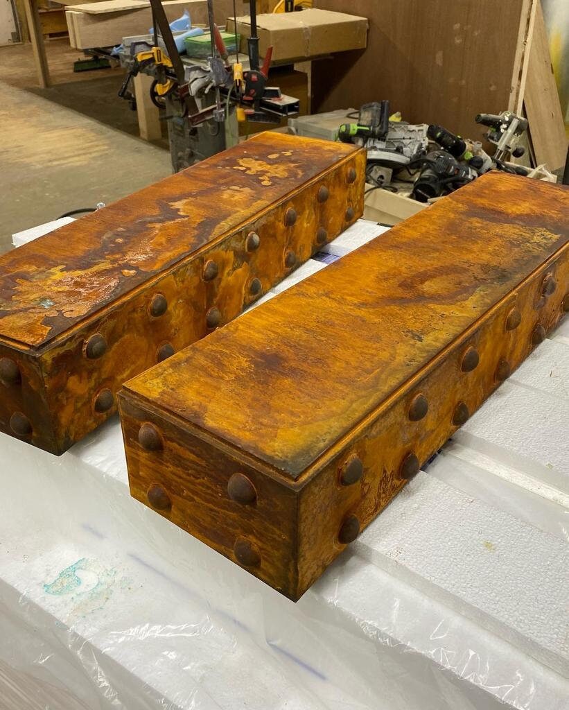 Brooklyn Bridge Rusted Metal Wall Shelf Uncategorized Shelf