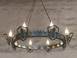 Fleur de lis Style Iron Chandelier Lighting Lighting