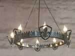 Fleur de lis Style Iron Chandelier Lighting Lighting