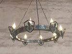Fleur de lis Style Iron Chandelier Lighting Lighting