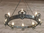 Fleur de lis Style Iron Chandelier Lighting Lighting