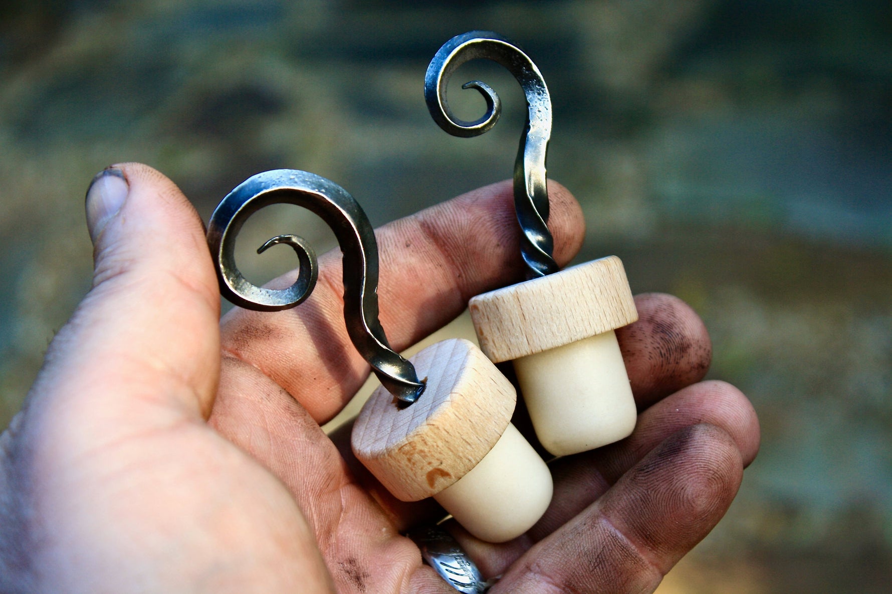 hand forged wine stopper