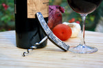hand forged wood grain steel corkscrew