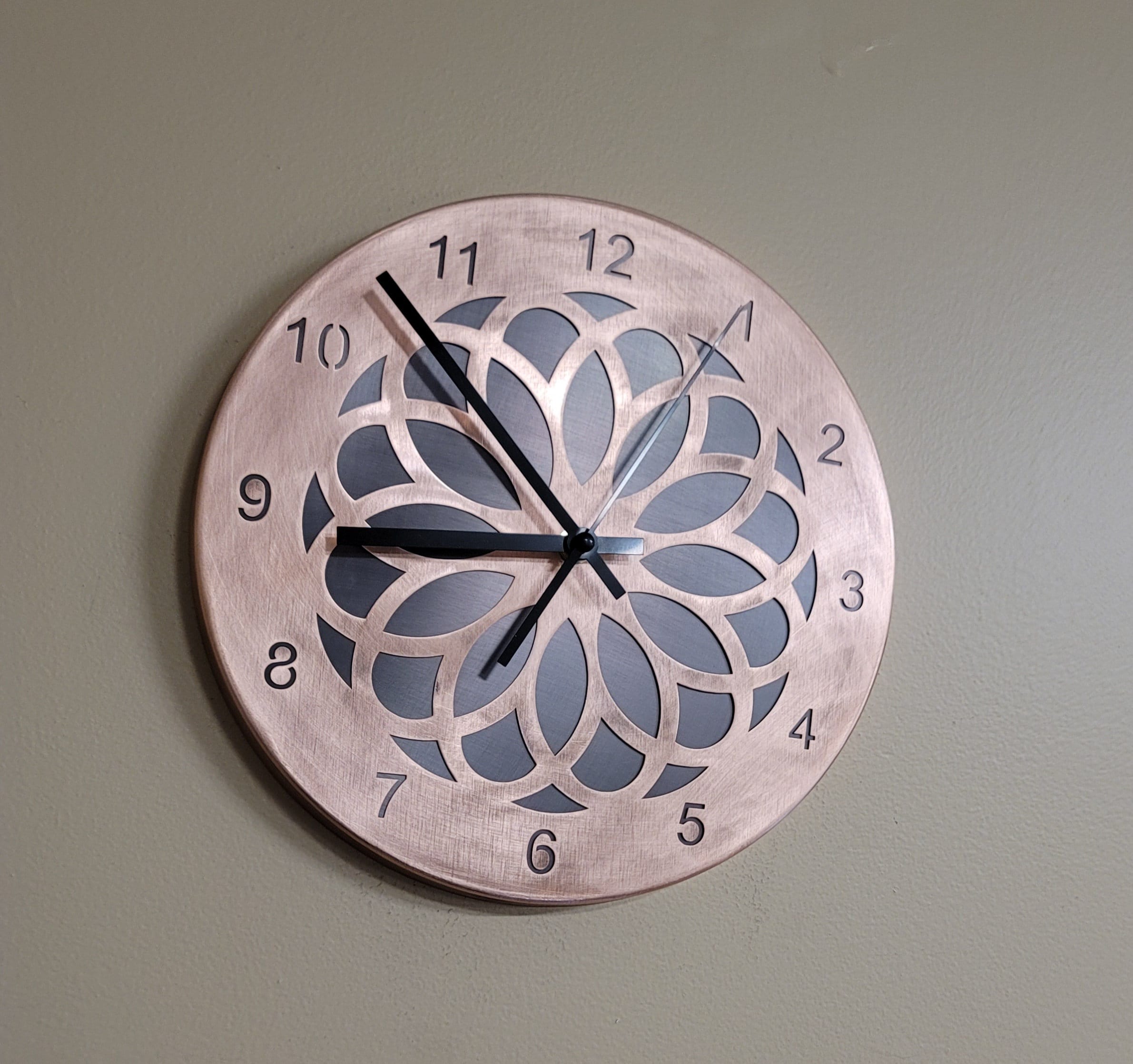 Handcrafted Copper Wall Clock Wall Clocks Home Accessary