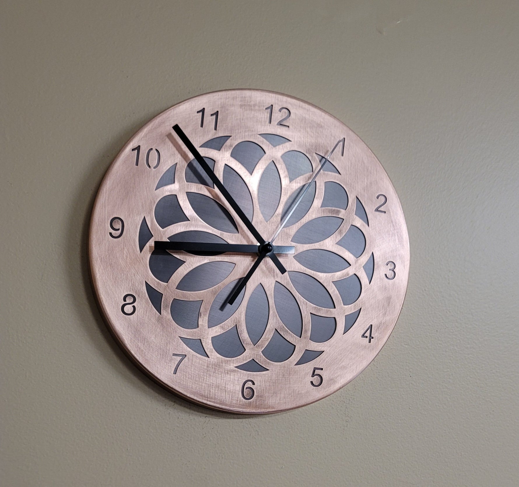 Handcrafted Copper Wall Clock Wall Clocks Home Accessary