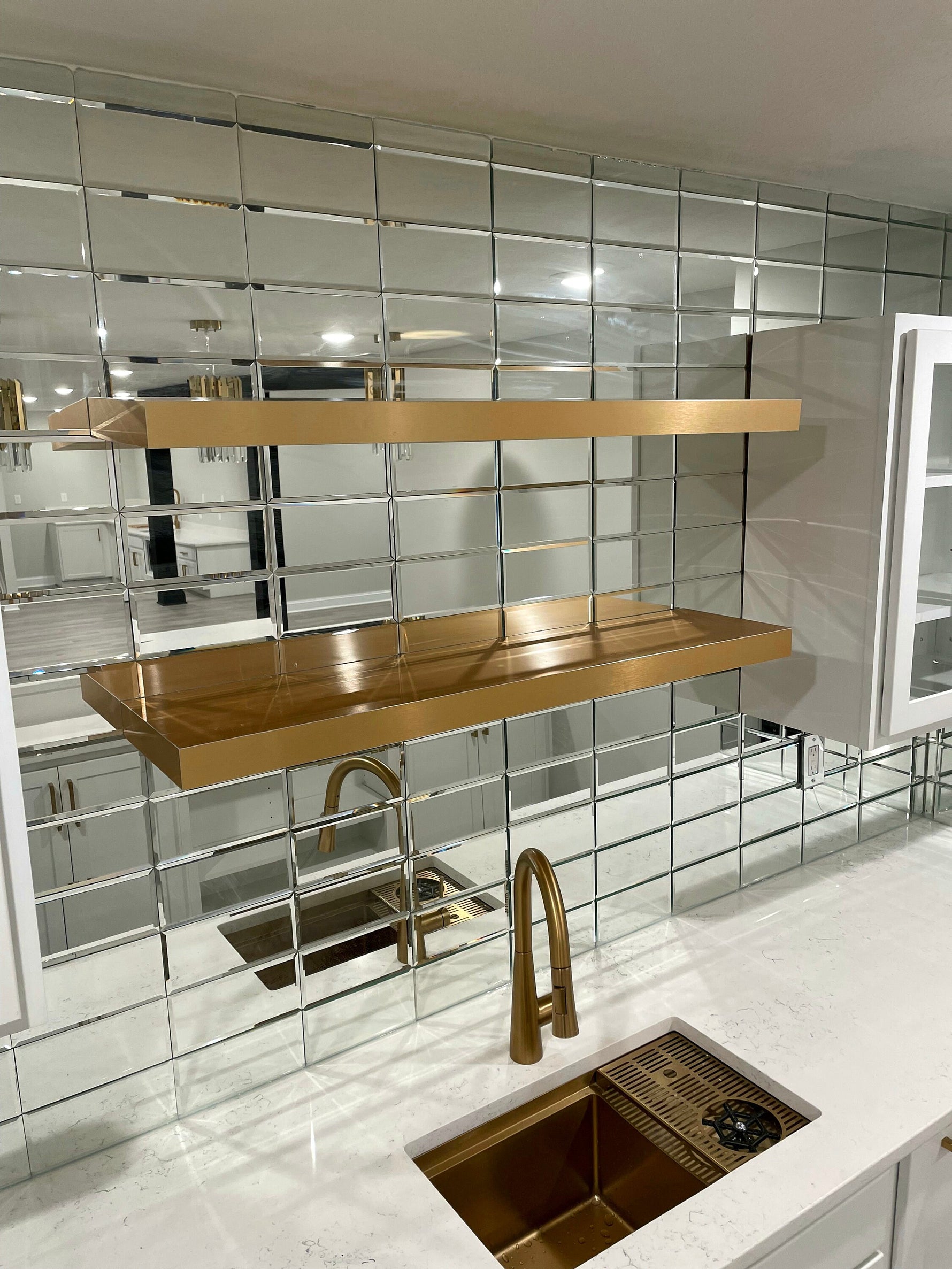 Laminated Gold Floating Shelf Uncategorized shelving