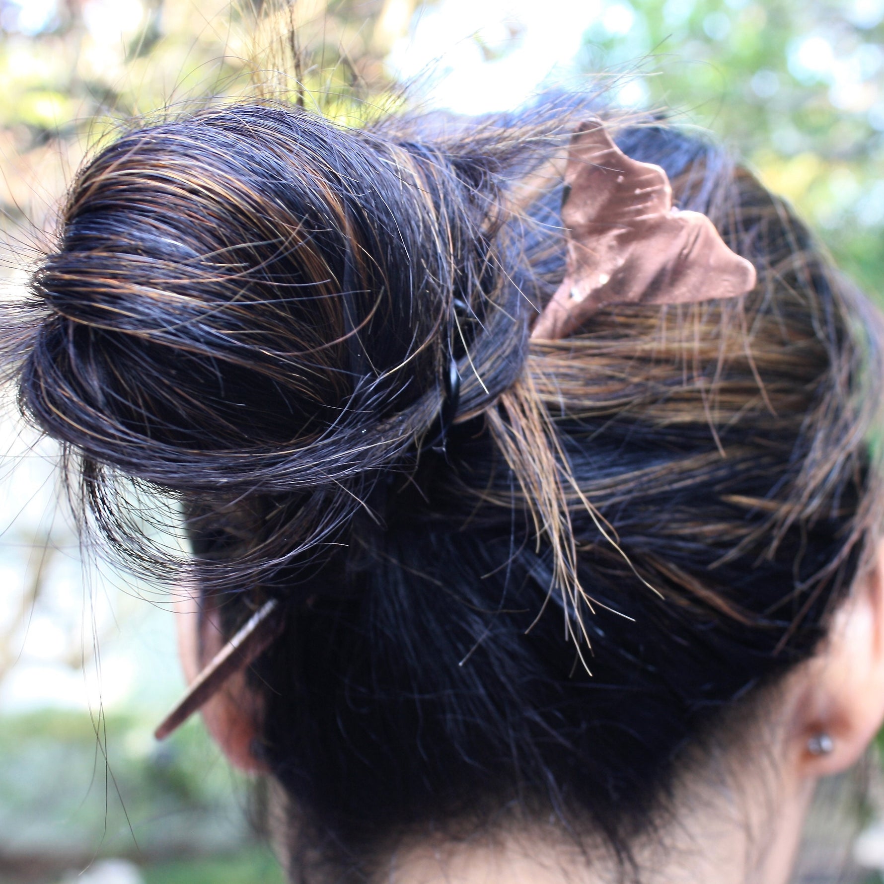 Hand Forged Whale Tail Copper hair pin Hair Pins, Claws & Clips Gift