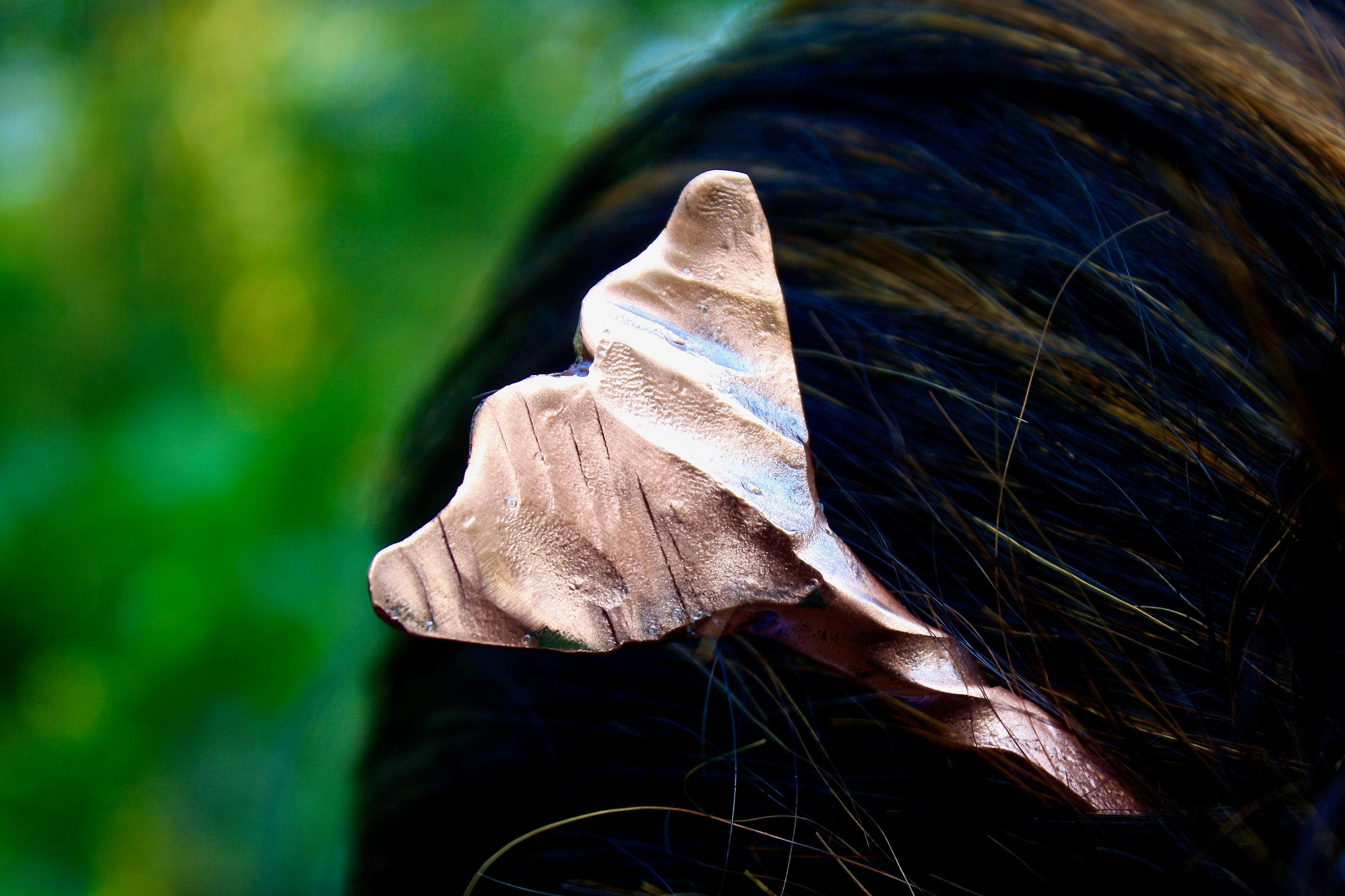 Hand Forged Whale Tail Copper hair pin Hair Pins, Claws & Clips Gift