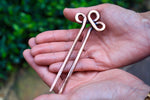 Hand Forged Clover Copper hair fork Hair Forks & Sticks Gift