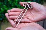 Hand Forged Clover Copper hair fork Hair Forks & Sticks Gift