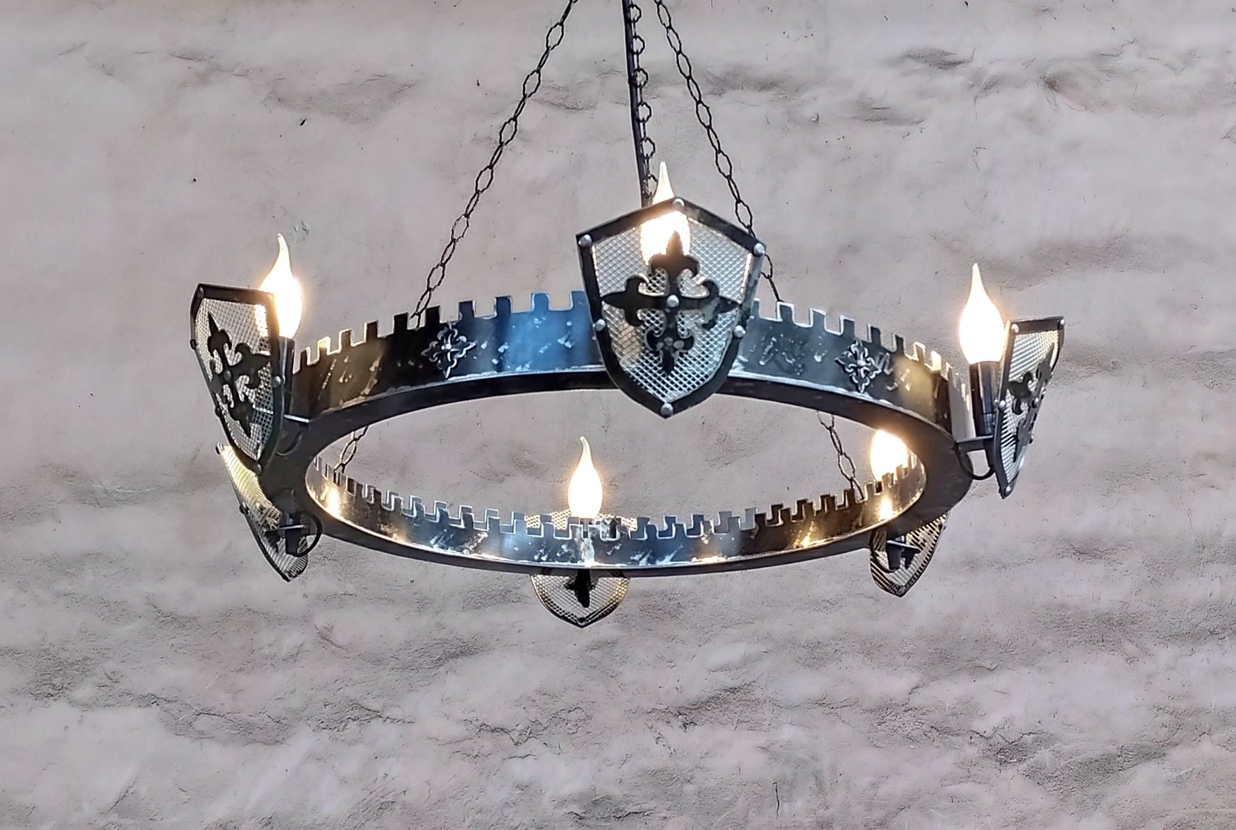 Medieval Style Iron Chandelier Lighting Lighting