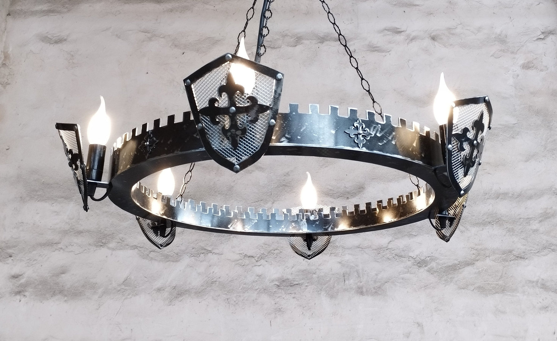 Medieval Style Iron Chandelier Lighting Lighting