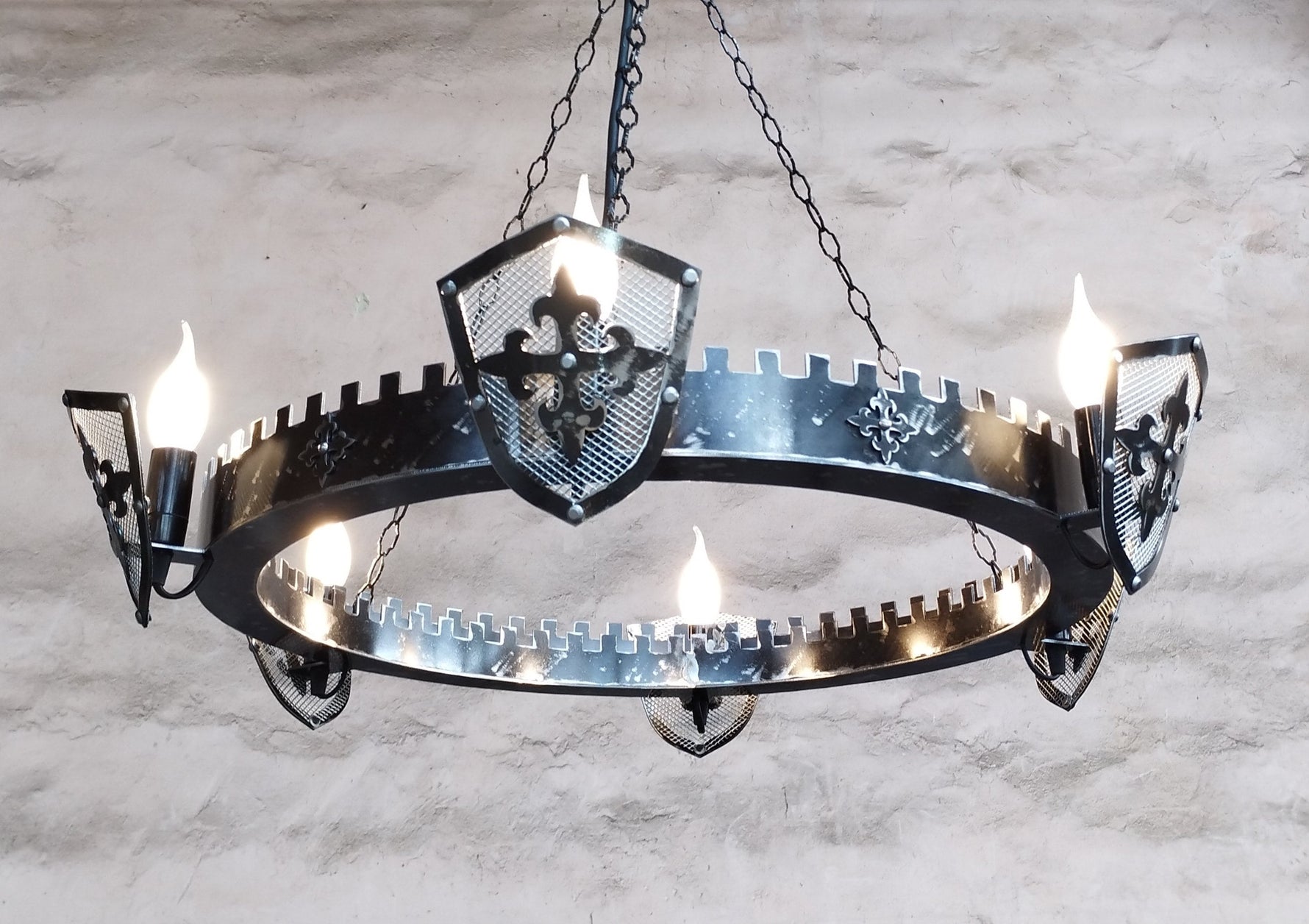 Medieval Style Iron Chandelier Lighting Lighting
