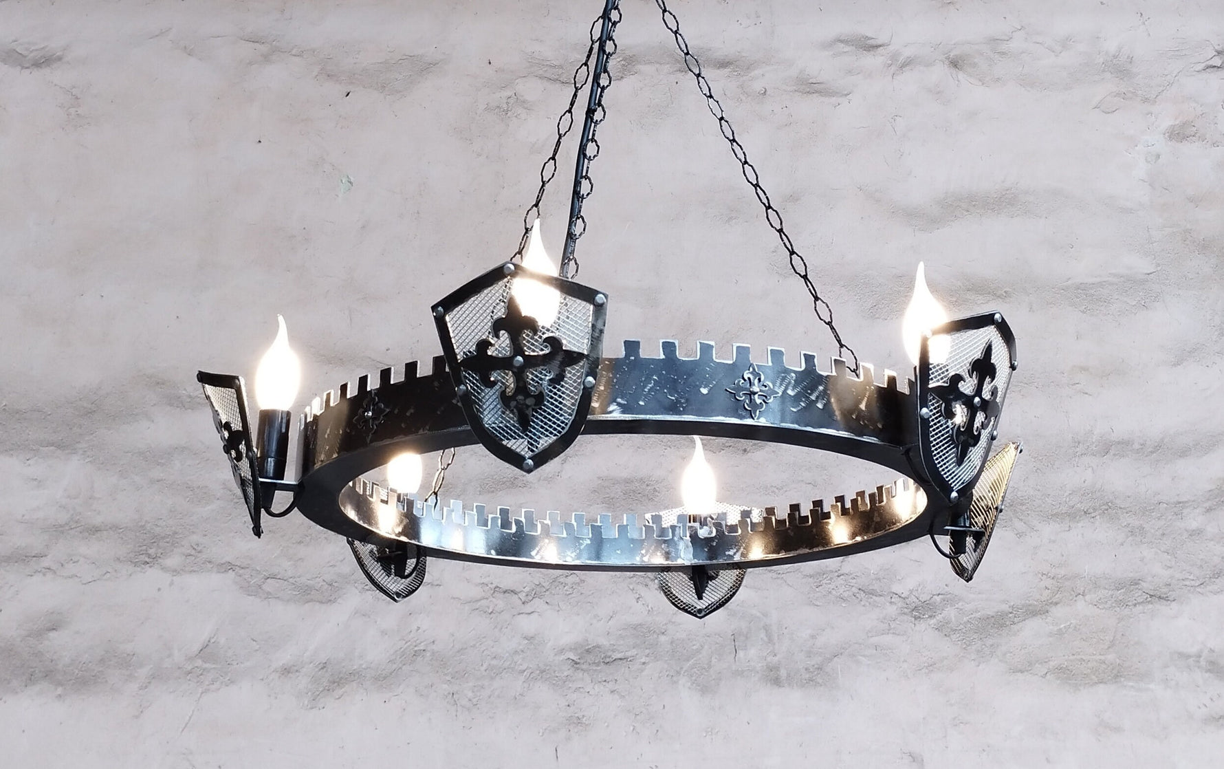 Medieval Style Iron Chandelier Lighting Lighting