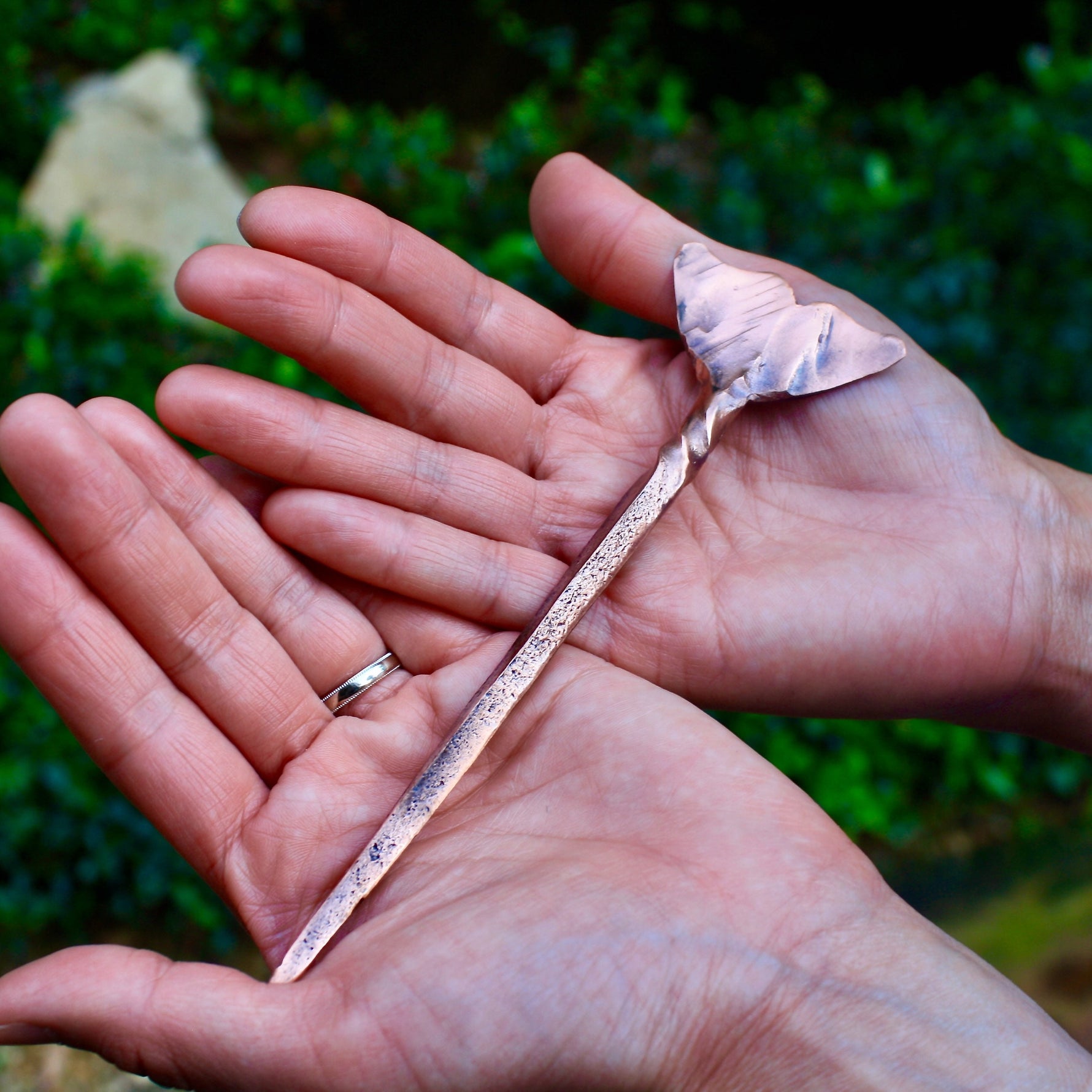 Hand Forged Whale Tail Copper hair pin Hair Pins, Claws & Clips Gift