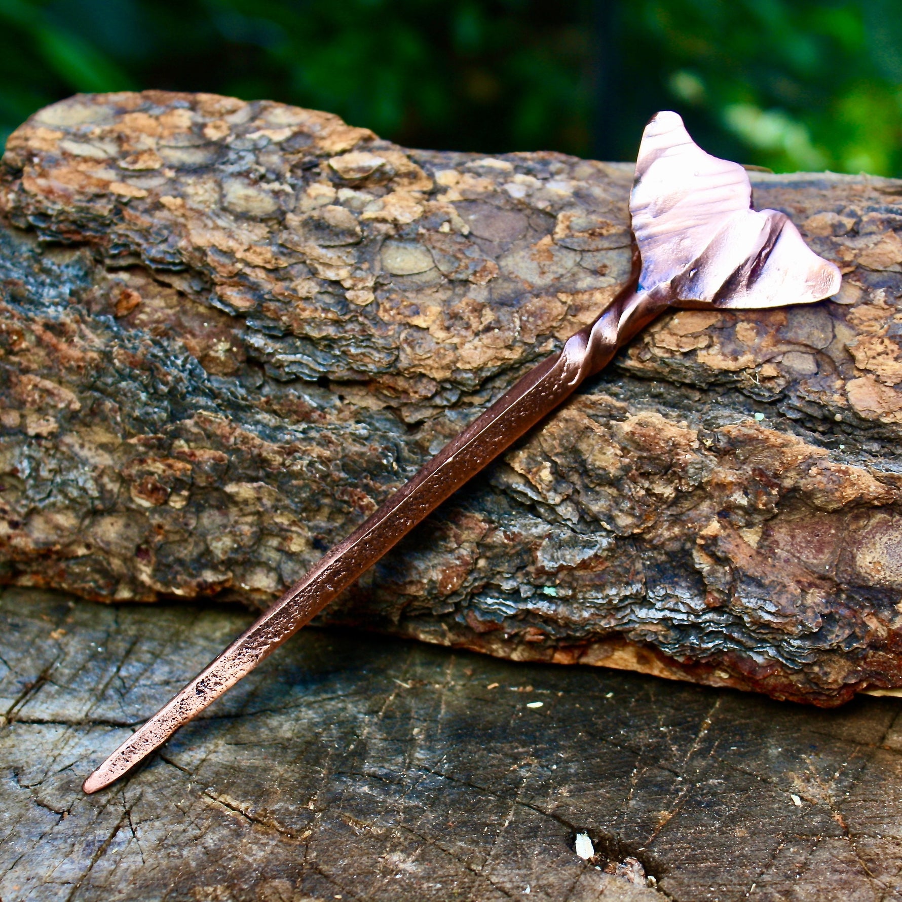 Hand Forged Whale Tail Copper hair pin Hair Pins, Claws & Clips Gift
