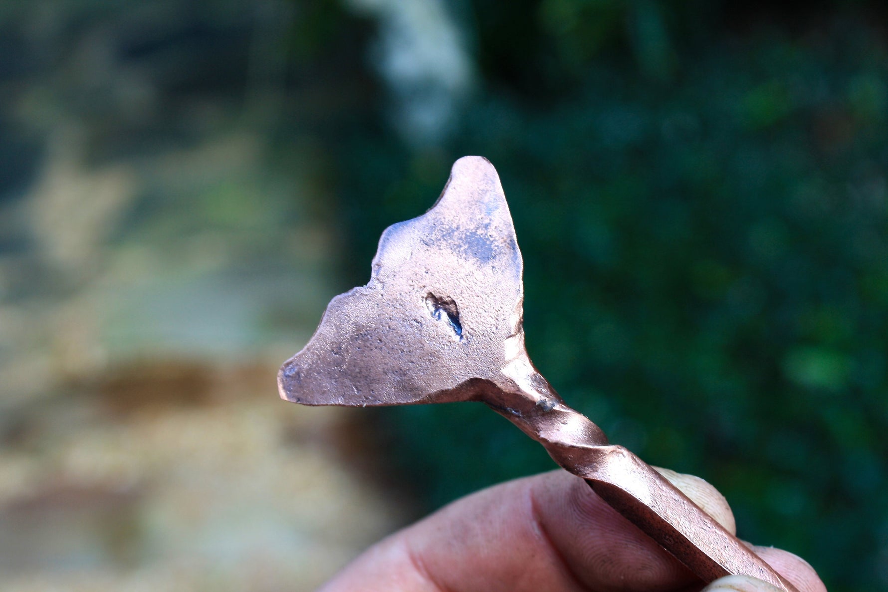 Hand Forged Whale Tail Copper hair pin Hair Pins, Claws & Clips Gift