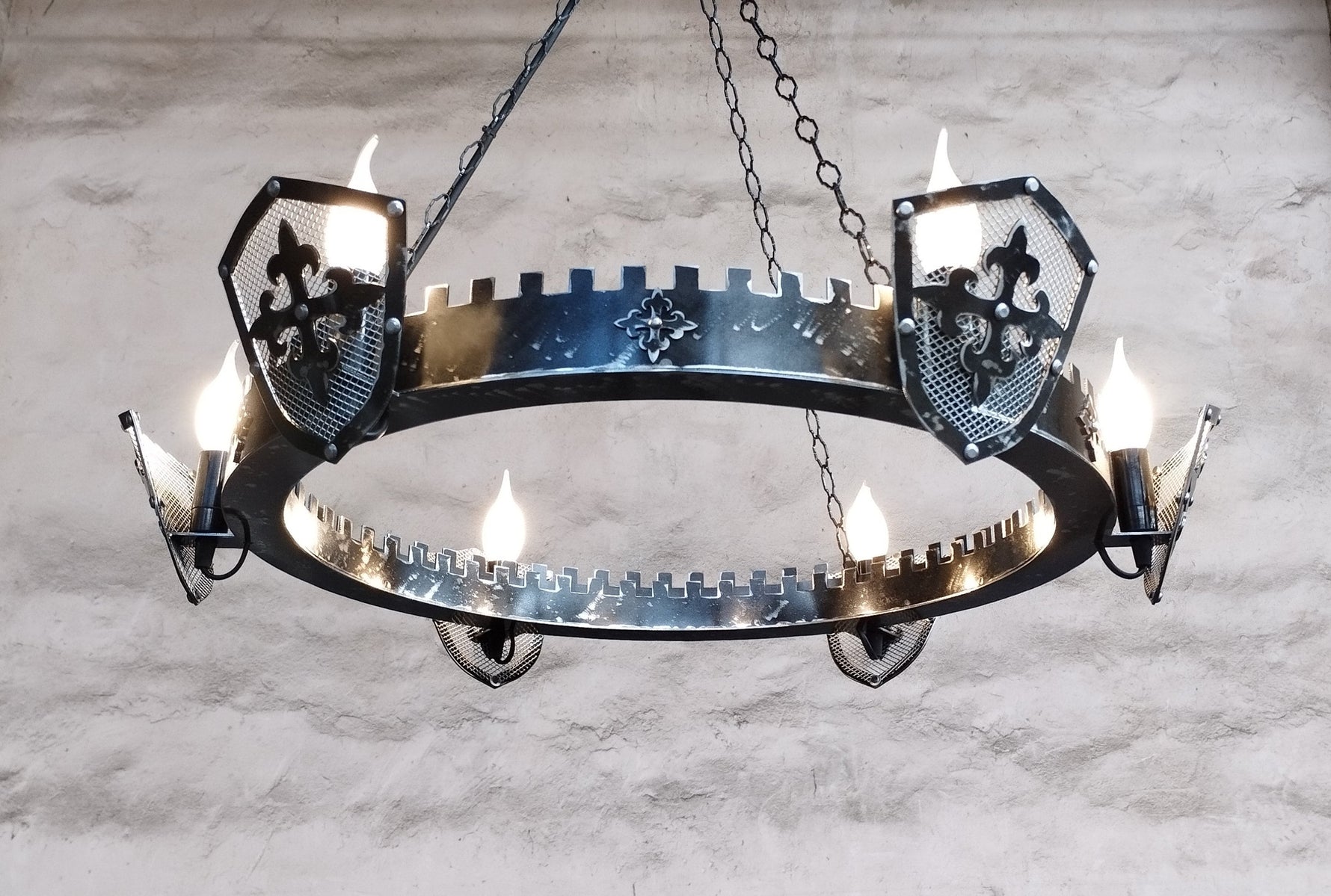 Medieval Style Iron Chandelier Lighting Lighting