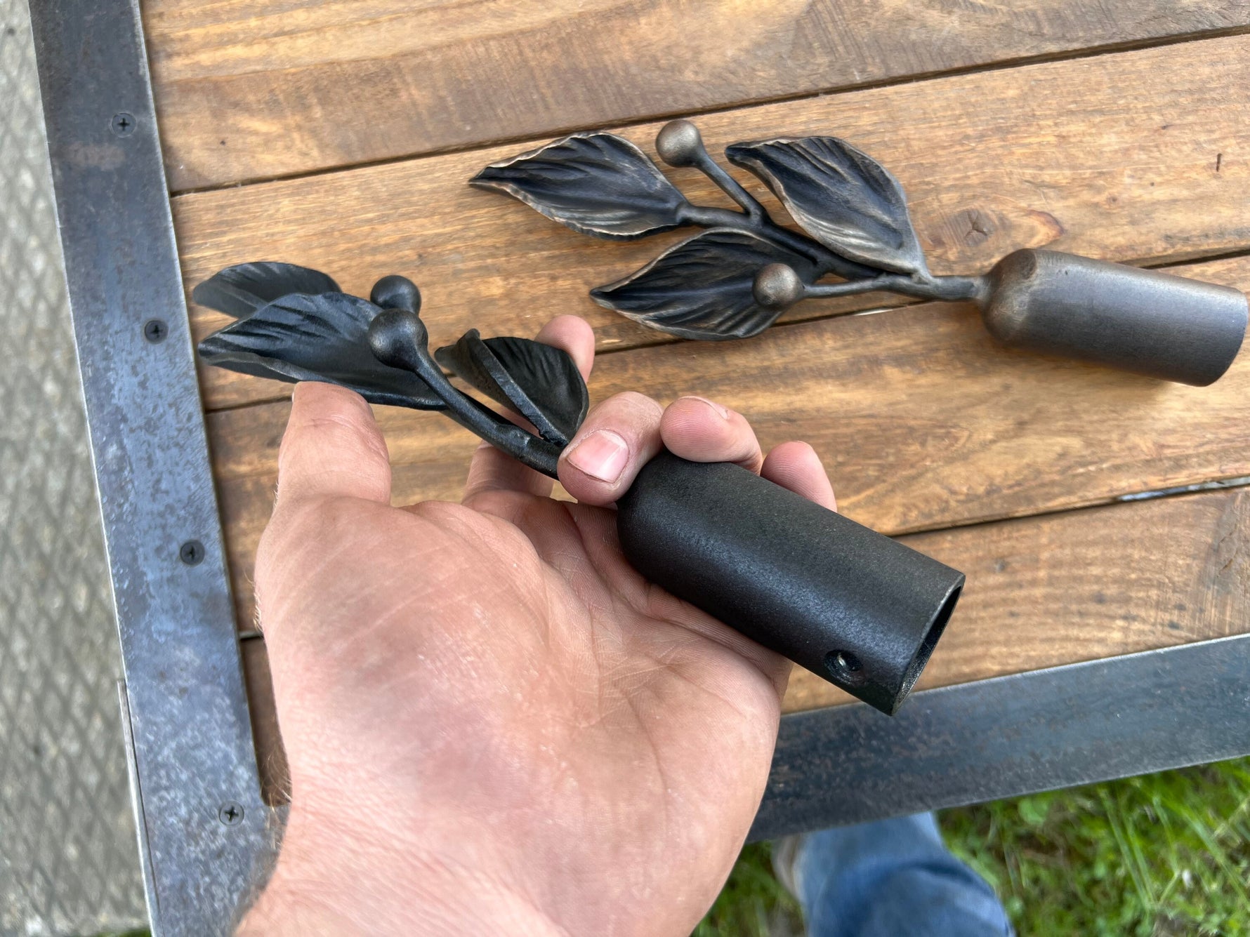 Set of 2 - Wrought Iron Curtain Rod Finials Curtain & Drape Rods Curtain Accessory