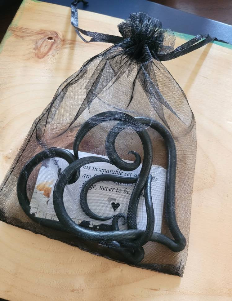 Set of 3 Linked Hearts Sculptures & Statues