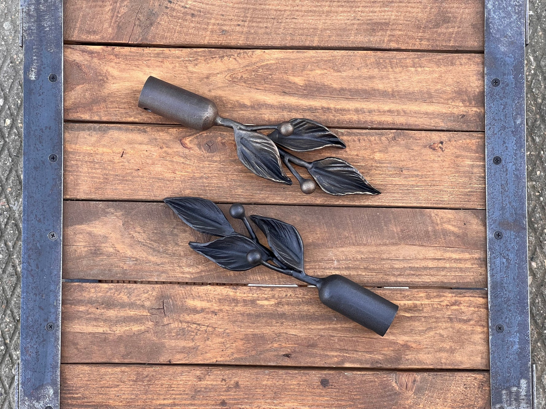 Set of 2 - Wrought Iron Curtain Rod Finials Curtain & Drape Rods Curtain Accessory