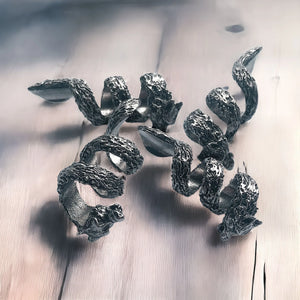 "Fenrir" Viking Wolf Beard Rings (Set of 4) - Old West Iron