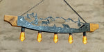 Moose and Mountain Scene Rustic pendant light Lighting Lighting