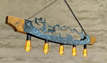 Moose and Mountain Scene Rustic pendant light Lighting Lighting