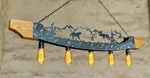 Moose and Mountain Scene Rustic pendant light Lighting Lighting