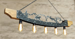 Moose and Mountain Scene Rustic pendant light Lighting Lighting