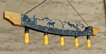 Moose and Mountain Scene Rustic pendant light Lighting Lighting