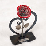 Red Metal Rose with Stand Decor Gift