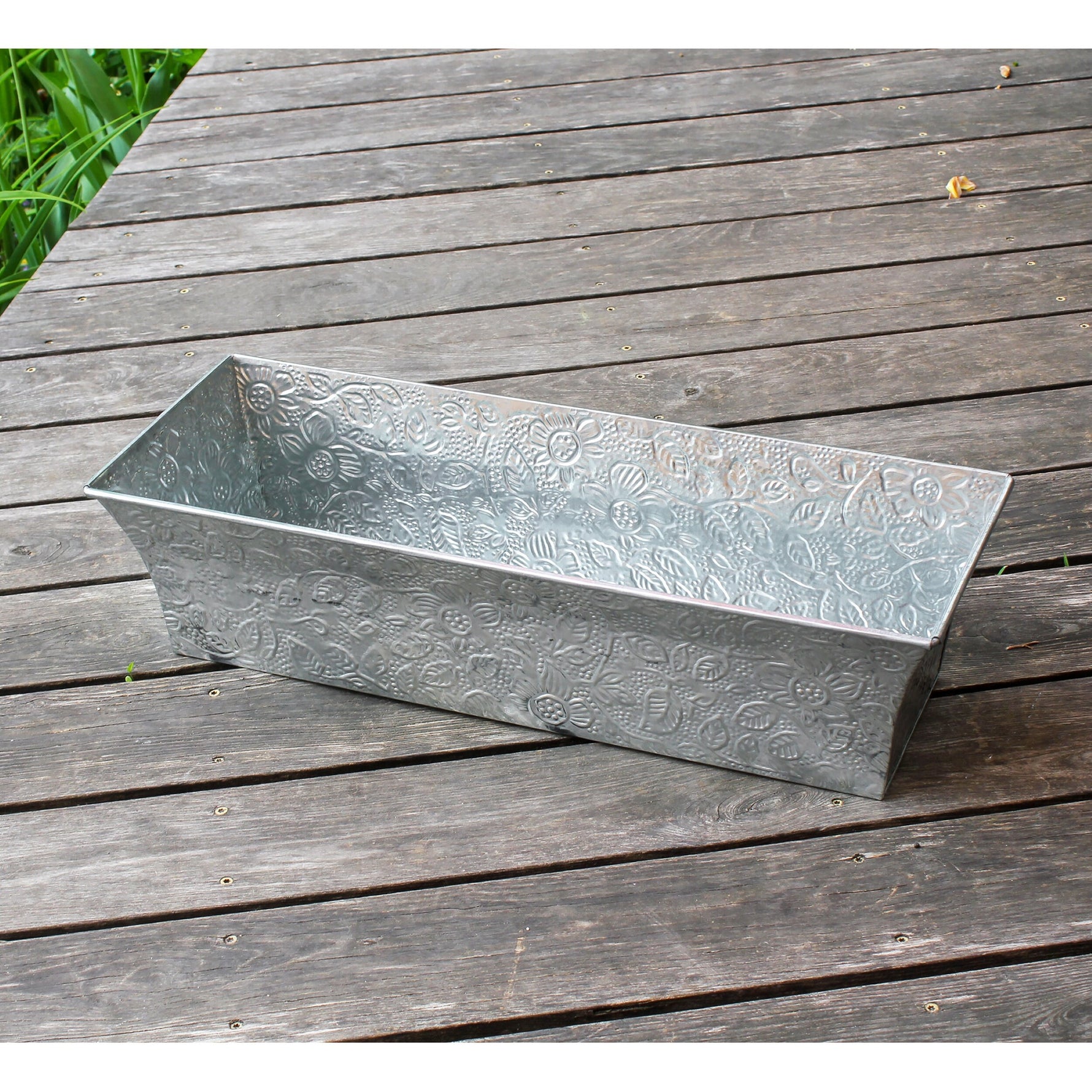 Vintage-style Flower Box Windowbox Railing Planter, Rectangular