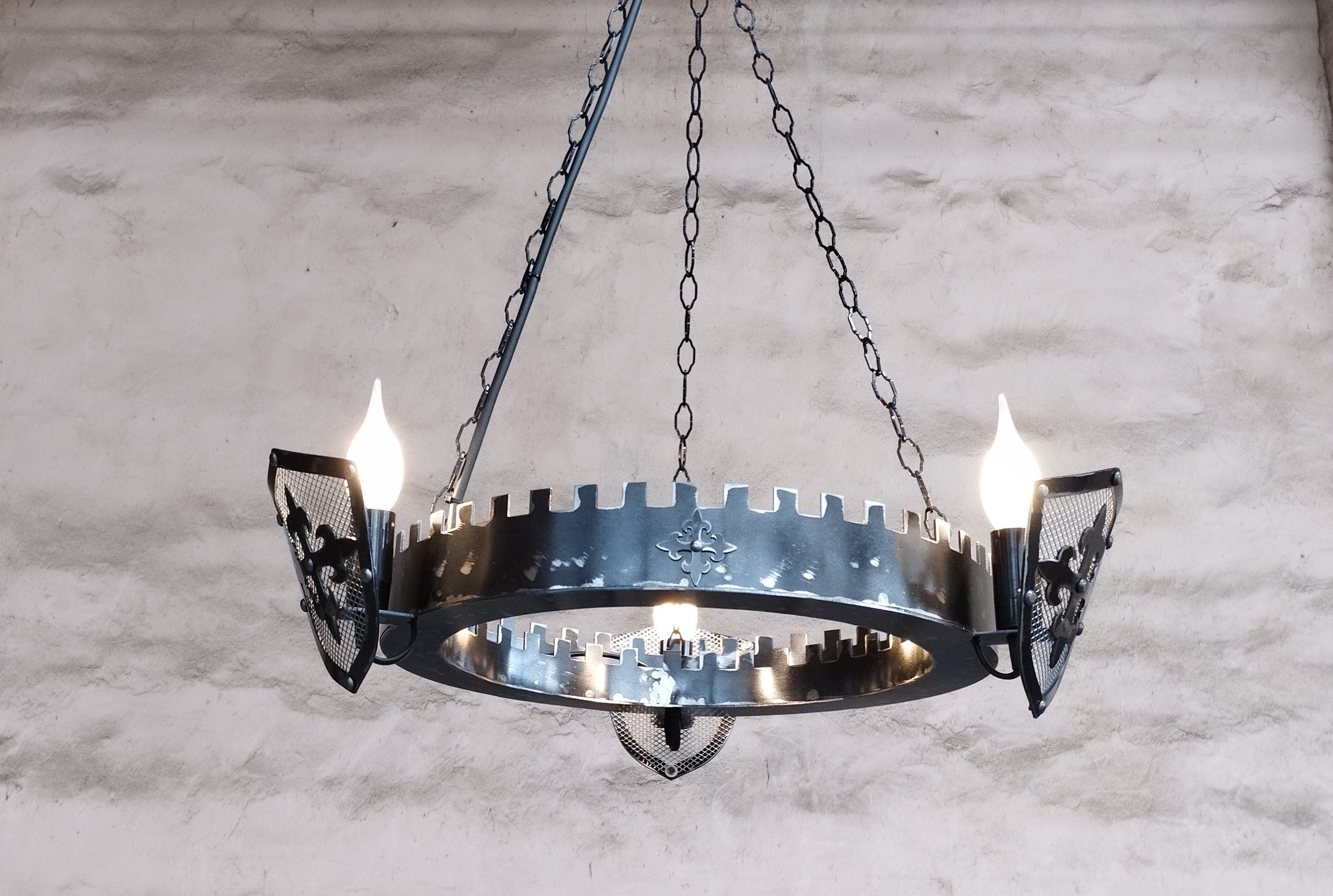 Ancient Medieval Style Iron Chandelier Lighting Lighting