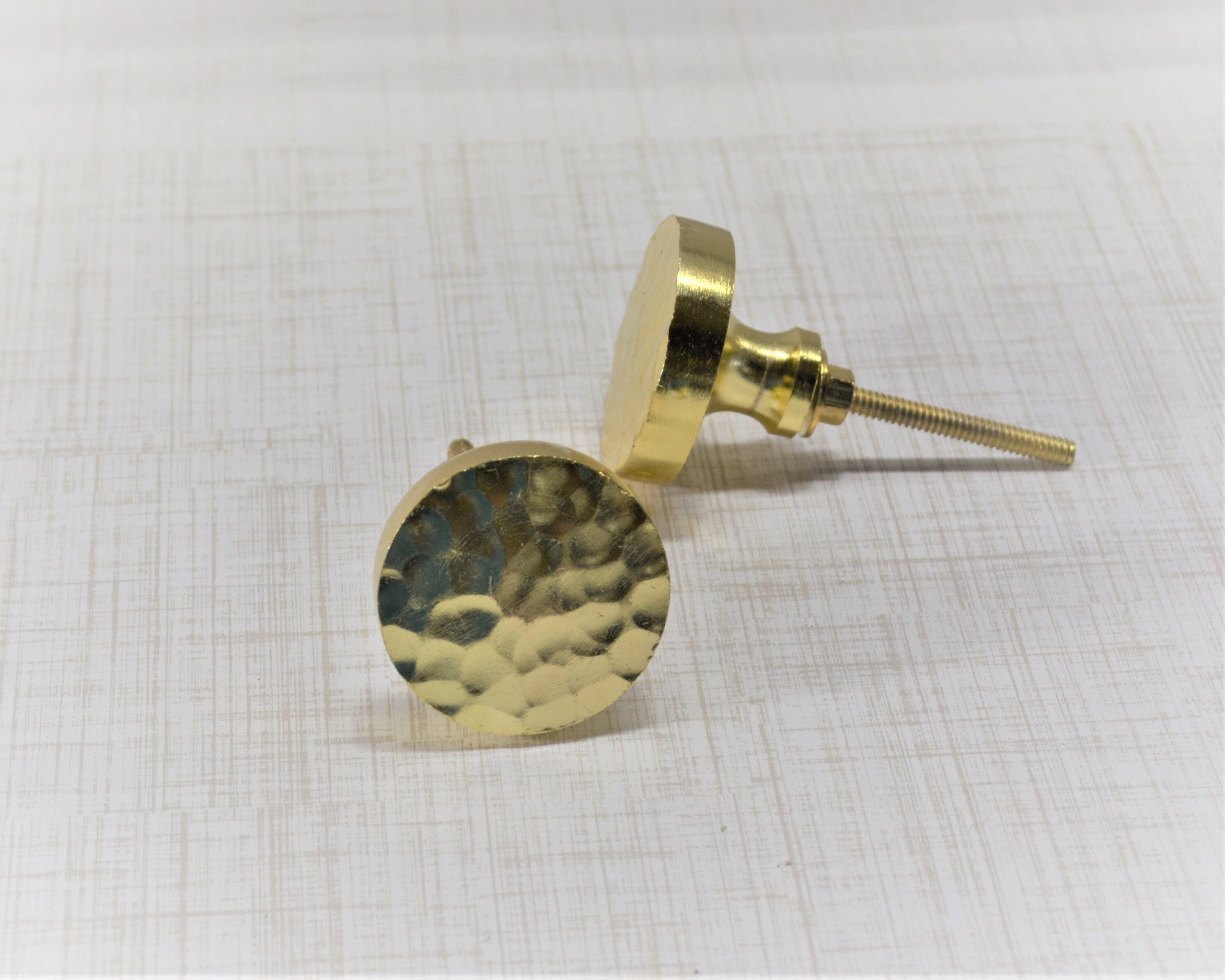 Brass Hammered Knob