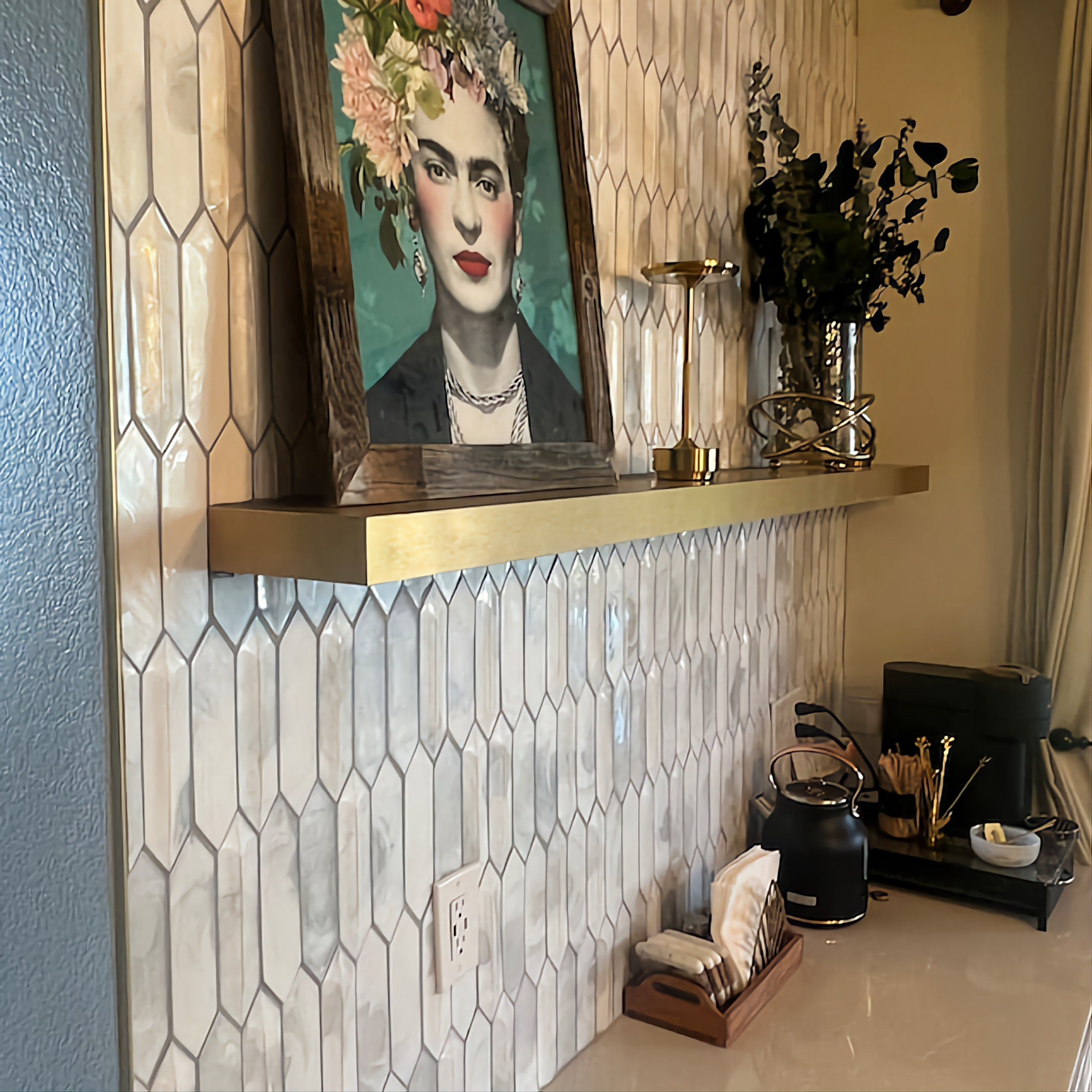 Laminated Gold Floating Shelf Uncategorized shelving