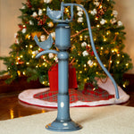 Old Style Water Pump with "Merry Christmas" Sign and Cardinals Holiday Ornaments Christmas