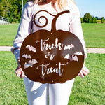 Trick or Treat Pumpkin Sign Seasonal & Holiday Decorations Halloween